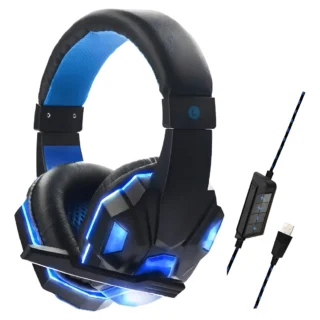 Auricular Gamer Skyway Sonido 7.1 Led Microfono Pc Consola