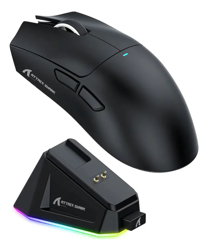 Mouse Gamer X11 Attack Shark Tri Mode 22000 dpi Paw3311 Dock